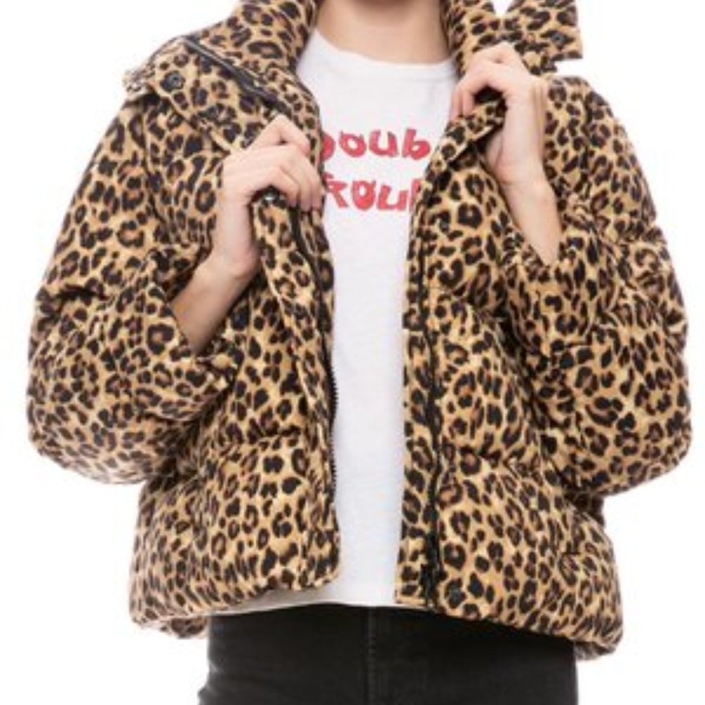 Veronica Beard Casper Leopard-Print Puffer Down Jacket - Picture 7 of 14